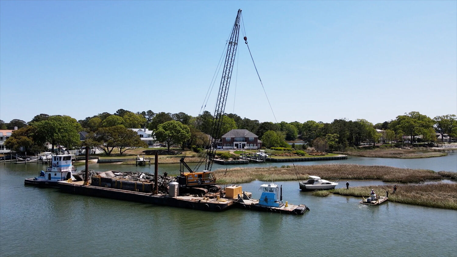 Marshy boat removal
